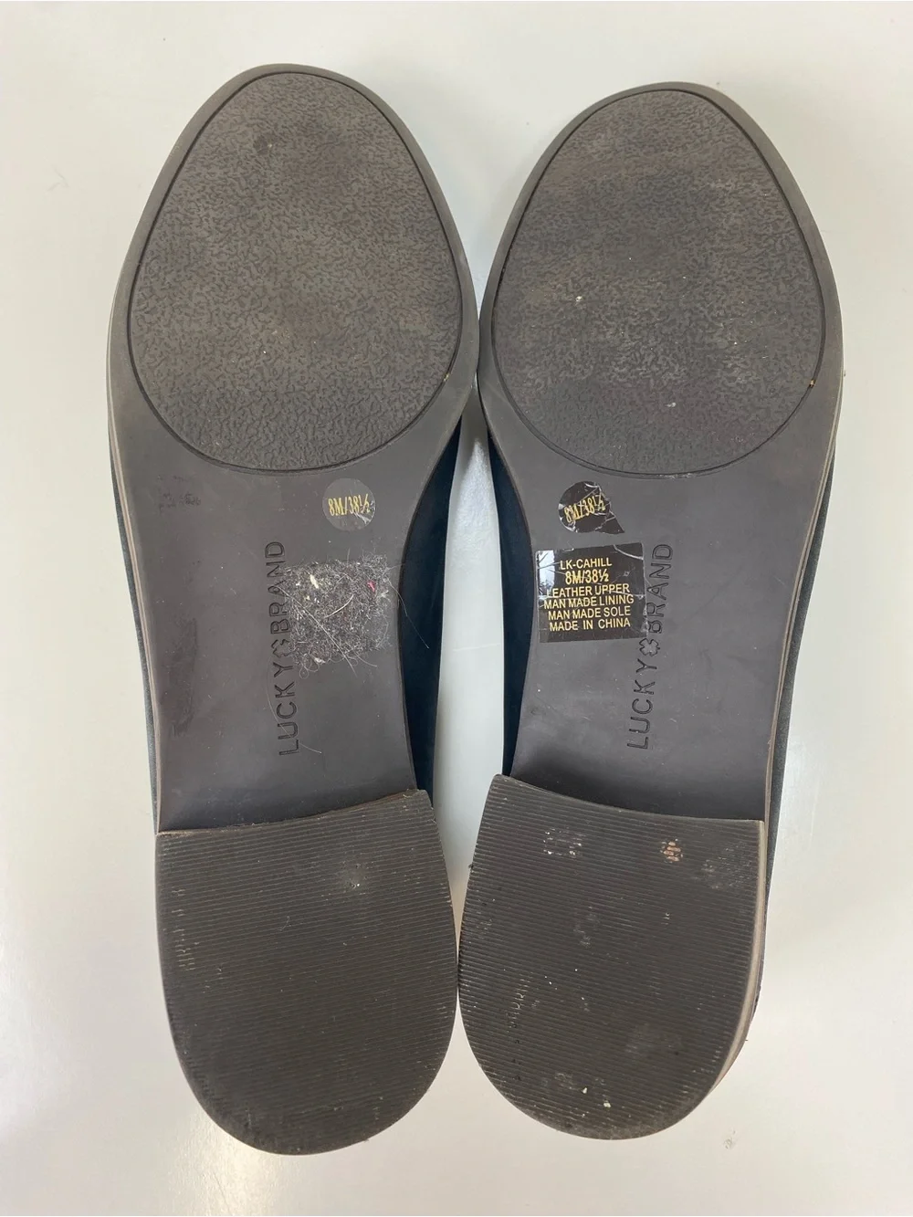Lucky Brand Black Leather Slip-On Loafers